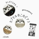 なにがでるかな？ カプセルねこのピアス