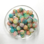 【10mm  30pcs】カラフルつぶつぶアクリルビーズ  パステルカラー