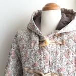 【LIBERTY】リバティ・フェリシテ・ピンクベージュ系・シルエットの綺麗なダッフルコート