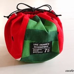 スイカのコロリン巾着袋　M