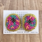 つぶつぶ刺繍/ﾊﾟｯｼｮﾝﾌﾙｰﾂ × ｲｴﾛｰｸﾞﾘｰﾝ (受注製作)