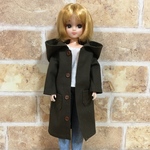リカちゃん☆フード付きコート　カーキ