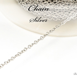 CH-37【2mm】＊あずきチェーン＊3m＊【シルバー】小豆 あずき チェーン ネックレス ブレスレット