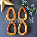 A614 Yellow marble チャーム(4個)