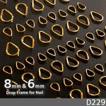 ネイル パーツ ドロップ フレーム ゴールド 2サイズセット 30個(D229)