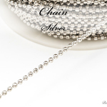 CH-65【2mm】＊ボールチェーン＊3m＊【シルバー】チェーン ネックレス ブレスレット