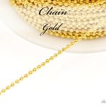 CH-69【約1.8mm】＊ボールチェーン＊3m＊【ゴールド】チェーン ネックレス ブレスレット