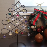 クリスマスのワイヤーツリーサンキャッチャー（ブラウン）