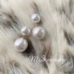 doubleパール✩.*˚パールキャッチ ピアス