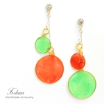 Red×Greenのドロップピアス(309) ピアス/ノンホールピアス/樹脂ピアス