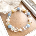 新作!!きらめく天使のリボン＊エンジェライト×パールのパワーストーンブレスレット＊華ブレス