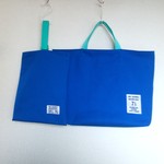 マチ5ｾﾝﾁ　青×ミント☆中布ミント　レッスンバッグ＆上履き入れ