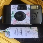 名前入り【写ルンですカバー&タグ】ウェディング 結婚式  二次会 葉っぱ  グリーン ナチュラル WB01911