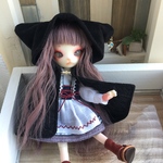 長袖ハイジワンピース(紫)&専用ケープ