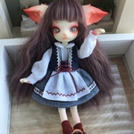 長袖ハイジワンピース(青)＆専用ケープ