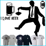 おもしろ Tシャツ【I LOVE BEER】半袖/メンズ/レディース/オリジナル プリント 作成（全7色/7サイズ）