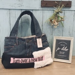 デニム×モノトーン♡トート base BLACK