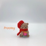 Proomy 冬のクマさん ミニチュア テディベア アニマル