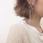べっ甲プレート　ホワイト