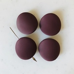 Matte Wine Red Wavy Circle Rubber Beads