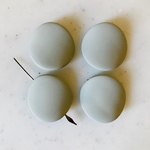 Matte Light Green Wavy Circle Rubber Beads