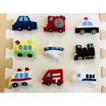 【再販8】働く車フェルトのマスコット＆ワッペン（小）(*^^*)