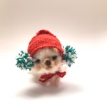 ○数量限定○ポンポンずきん(クリスマスカラー)