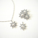 ¥300☆【5個セット】シルバーの太陽チャーム