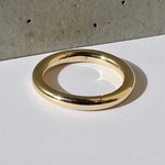 Thick circle line ring / K10, K18, PT900