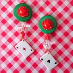 ♠♥お花トランプ♦♣キッチュギャンブラー♡ピアス／イヤリング