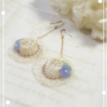 【受注制作】麦わら帽子とお花のピアス