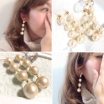 キスカコットンパール4連パールチェーン　　ながまつのぴあす   ながまつのいやりんぐ