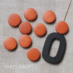 (( 24pcs )) 15mm ウッド コインビーズ キャメル〔BE-023W〕