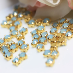 4mm ♡  エアーブルーオパール  50粒