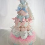 リボンハートマカロンタワー