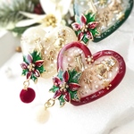 再販♡受注製作 クリスマス＊ポインセチアのハートポニーフック