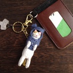 だっこネコキーホルダー(ネズミベスト)