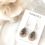 再販＊冬の夜空のドロップ雫ピアス
