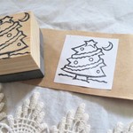 消しゴムはんこ「クリスマスツリー」