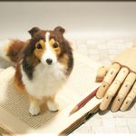 羊毛フェルト　犬　シェルティー　シェットランド・シープドッグ　犬フィギュア