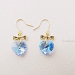 Blue Heart × Ribbon Pierce
