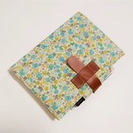 ほぼ日手帳・カズン用カバー★ブルー×グリーン小花柄