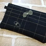 《mina perhonen》choucho＊フラットポーチ＊black