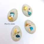 【再販】2pcs・北欧風カボション（ヨーグルト）c-199