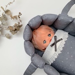 お人形さんのふわもこクーファン＊星の綿麻ラベンデューラ
