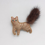 【現品】茶トラ猫ブローチ