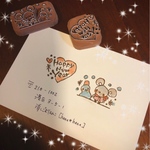 年賀状はんこ♡ねずみくん&雪だるま