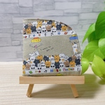  ダブルL字ファスナーのコンパクト財布(クレーン猫柄)＊受注生産