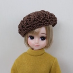 新色❁︎リカちゃん   ベレー帽 ブラウン