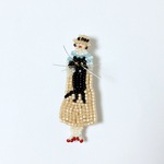 77様ご予約品☆myself no.21 ベージュ ブローチ　